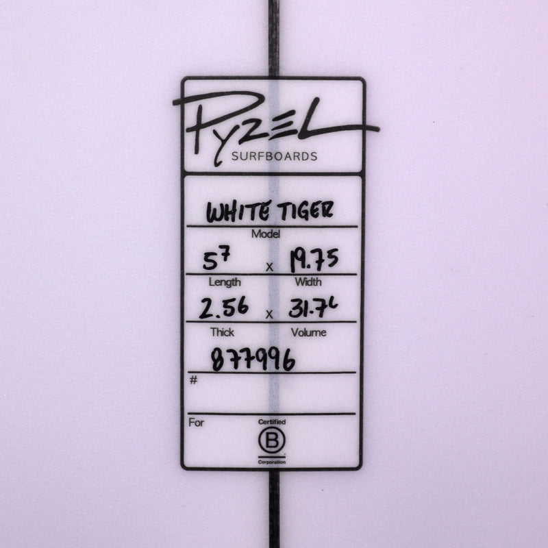 Load image into Gallery viewer, Pyzel White Tiger 5'7 x 19 ¾ x 2 9/16 Surfboard
