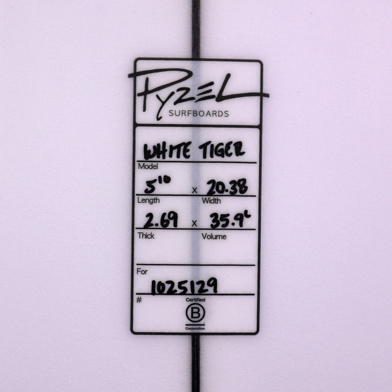 Load image into Gallery viewer, Pyzel White Tiger 5'10 × 20 ⅜ × 2 11/16 Surfboard 4