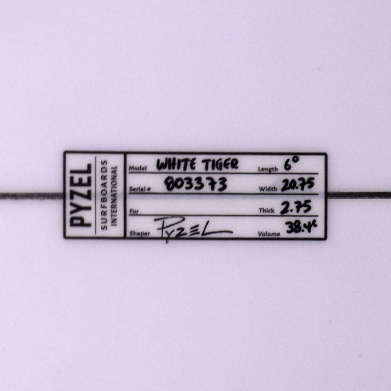 Load image into Gallery viewer, Pyzel White Tiger 6'0 x 20 ¾ x 2 ¾ Surfboard