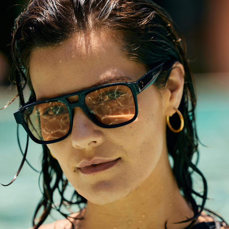 Load image into Gallery viewer, RAEN Rifka Sunglasses - Recycled Black/Spritz