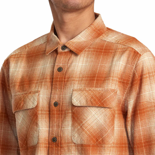 RVCA Dayshift Long Sleeve Button-Up Flannel Shirt