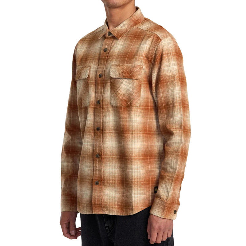 Load image into Gallery viewer, RVCA Dayshift Long Sleeve Button-Up Flannel Shirt 3