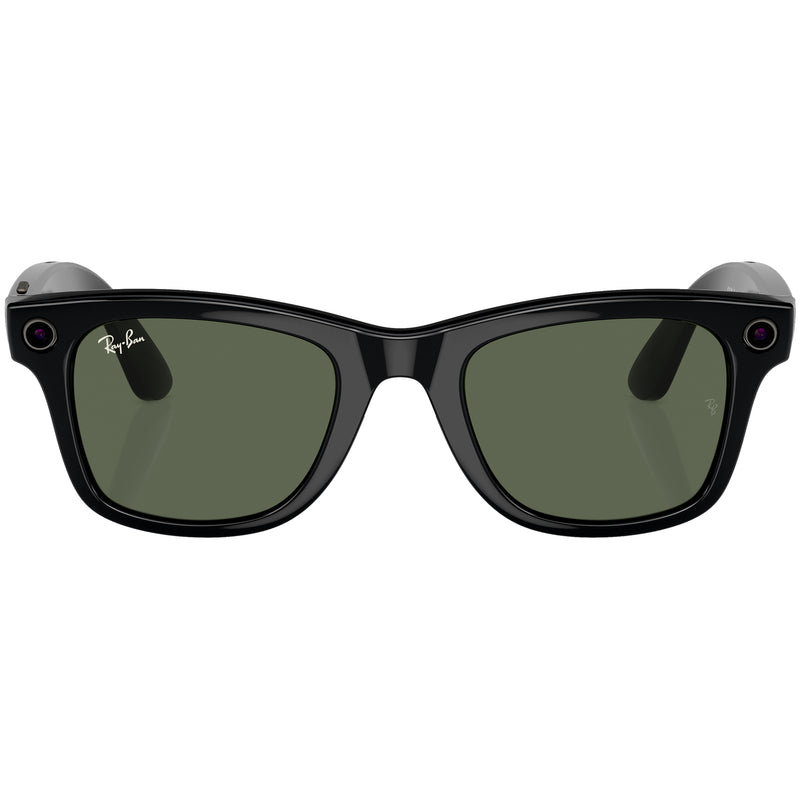 Load image into Gallery viewer, Ray-Ban Meta Gen 1 Wayfarer Sunglasses - Shiny Black/G15 Green