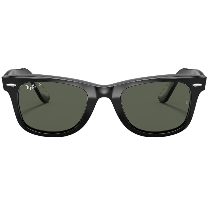 Load image into Gallery viewer, Ray-Ban Original Wayfarer Classic Polarized Sunglasses - Polished Black/Green
