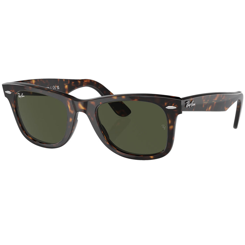 Load image into Gallery viewer, Ray-Ban Original Wayfarer Classic Sunglasses - Polished Tortoise/Green
