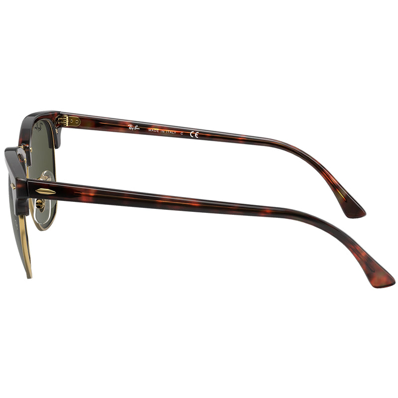 Load image into Gallery viewer, Ray-Ban Clubmaster Classic Sunglasses - Polished Tortoise on Gold/Green
