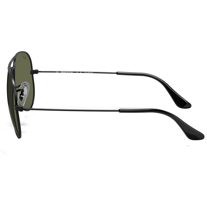 Load image into Gallery viewer, Ray-Ban Aviator Classic Polarized Sunglasses - Polished Black/Green
