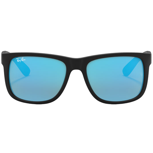 Ray-Ban Justin Color Mix Mirror Sunglasses - Matte Black/Blue