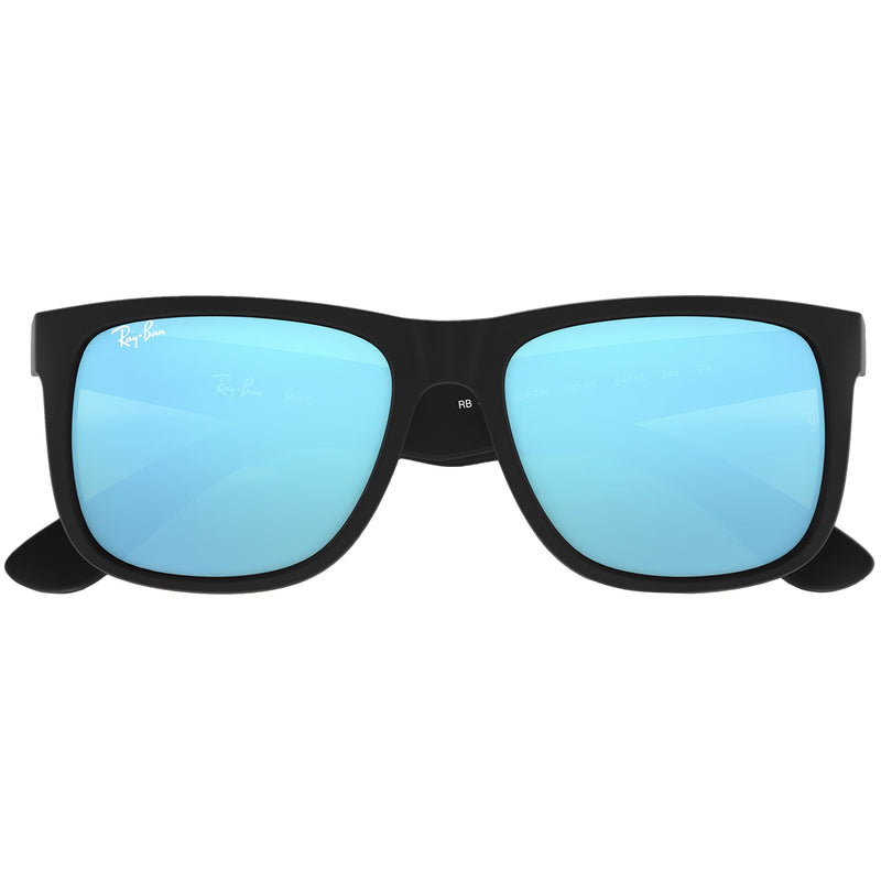 Load image into Gallery viewer, Ray-Ban Justin Color Mix Mirror Sunglasses - Matte Black/Blue
