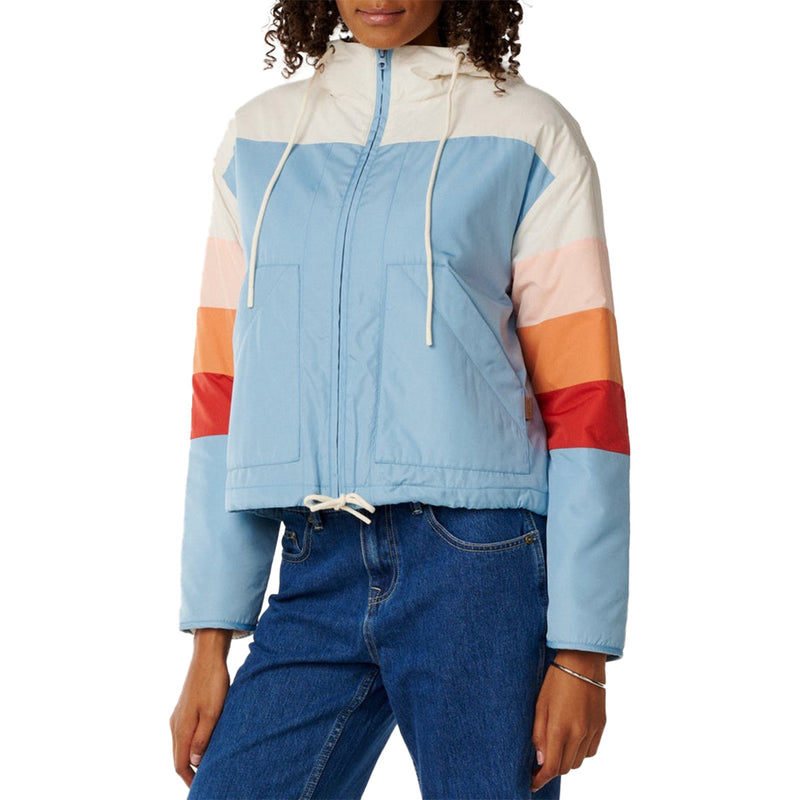 Load image into Gallery viewer, Rip Curl Women's Keepsakes Hooded Zip-Up Bomber Jacket 3