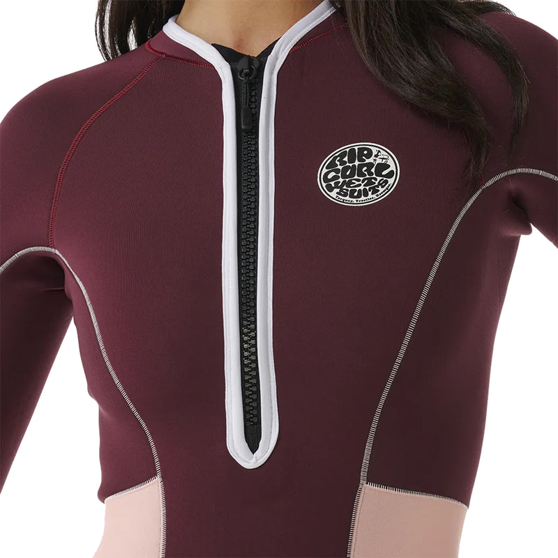 Load image into Gallery viewer, Rip Curl Women&#39;s G-Bomb 1mm Long Sleeve Hi-Cut Front Zip Spring Wetsuit

