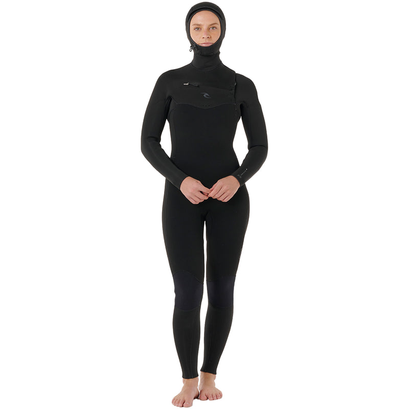 Load image into Gallery viewer, Rip Curl Women's Dawn Patrol 5/4 Hooded Chest-Zip Wetsuit