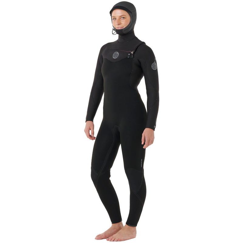 Load image into Gallery viewer, Rip Curl Women's Flashbomb 5/4 Hooded Chest-Zip Wetsuit