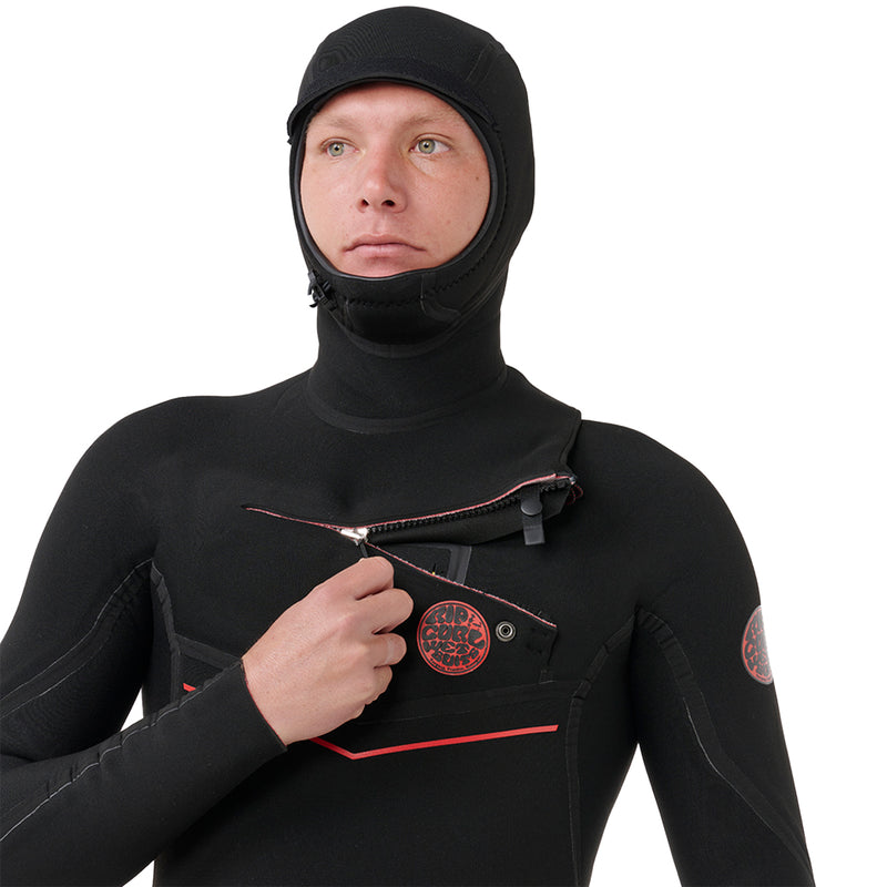 Load image into Gallery viewer, Rip Curl Flashbomb Fusion 4/3 Hooded Chest-Zip Wetsuit