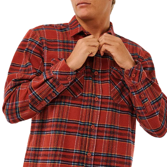 Rip Curl Griffin Long Sleeve Button-Up Flannel Shirt