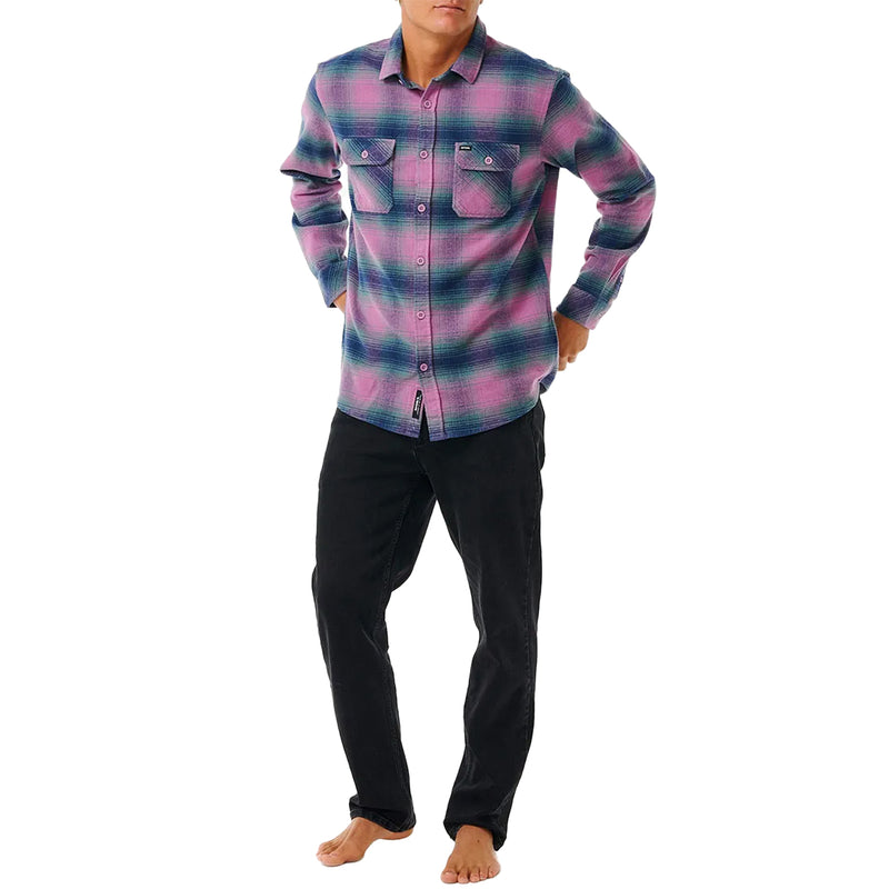 Load image into Gallery viewer, Rip Curl Count Long Sleeve Button-Up Flannel Shirt
