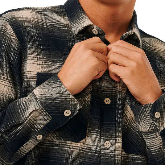 Rip Curl Count Long Sleeve Button-Up Flannel Shirt