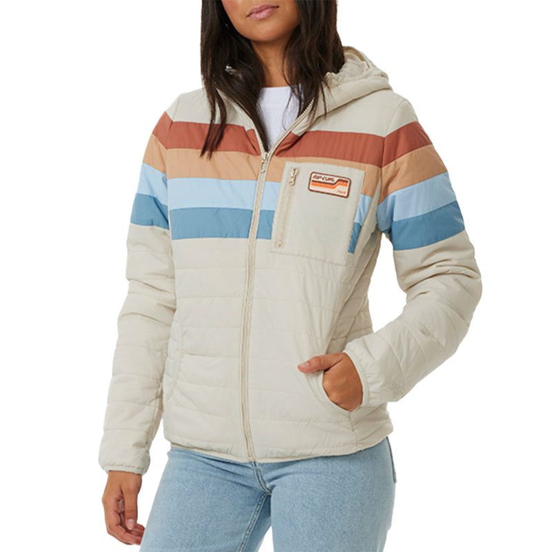 Load image into Gallery viewer, Rip Curl Women's Anti-Series Revival Hooded Zip-Up Jacket