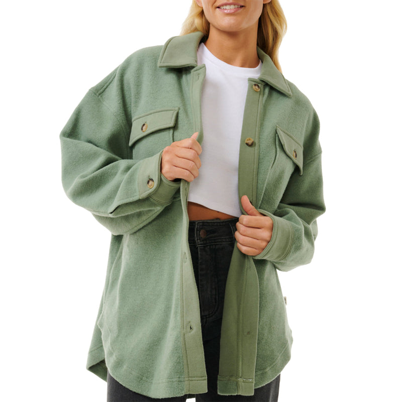 Load image into Gallery viewer, Rip Curl Women's High Tide Fleece Shacket Jacket 2