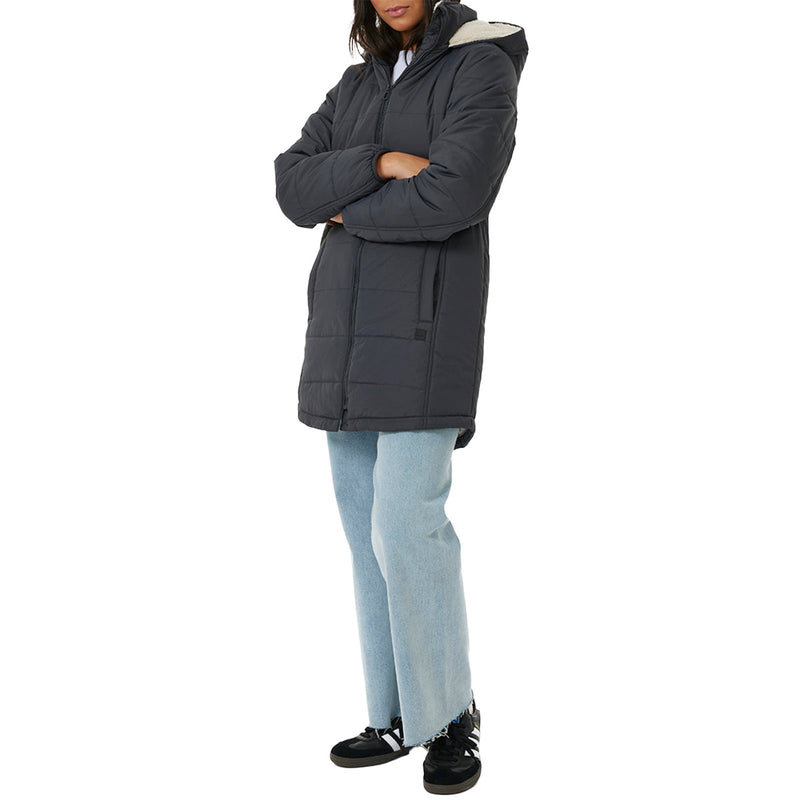 Load image into Gallery viewer, Rip Curl Women's Anti-Series Anoeta Long Line Hooded Zip-Up Jacket 3