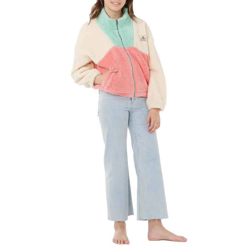 Load image into Gallery viewer, Rip Curl Youth Block Party Polar Fleece Zip-Up Jacket 4