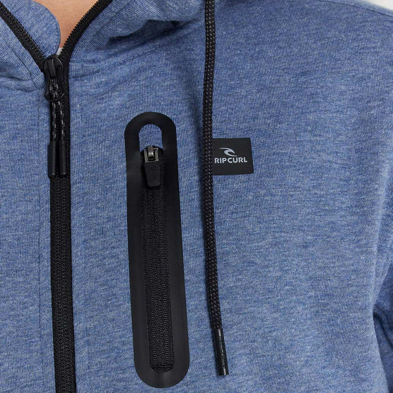 Load image into Gallery viewer, Rip Curl Departed Anti-Series Fleece Zip Hooded Jacket - Navy/Gray 4
