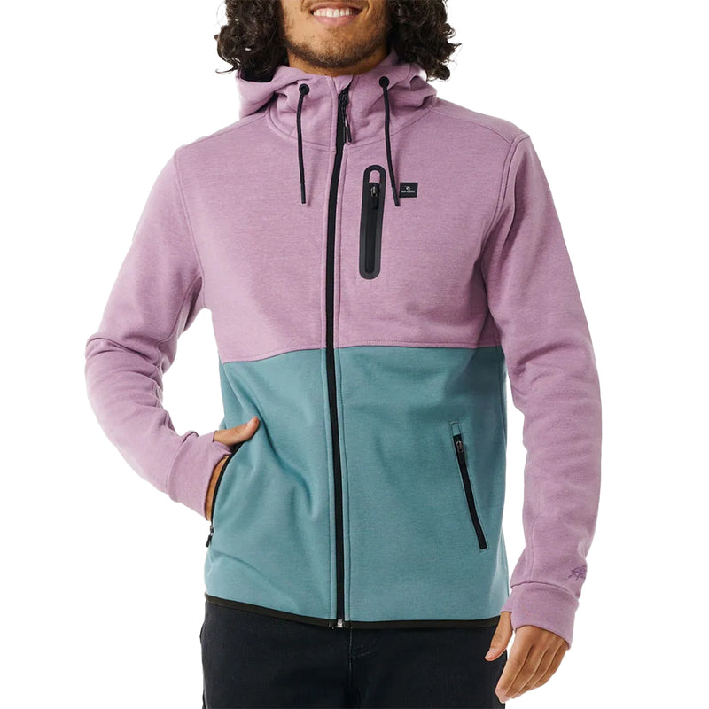 Load image into Gallery viewer, Rip Curl Departed Anti-Series Fleece Zip Hooded Jacket - Dusty Purple 1