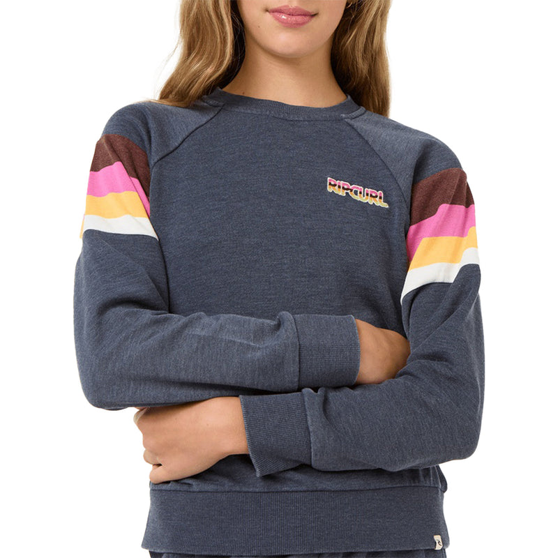 Load image into Gallery viewer, Rip Curl Youth Las Dalias Raglan Crew Sweatshirt