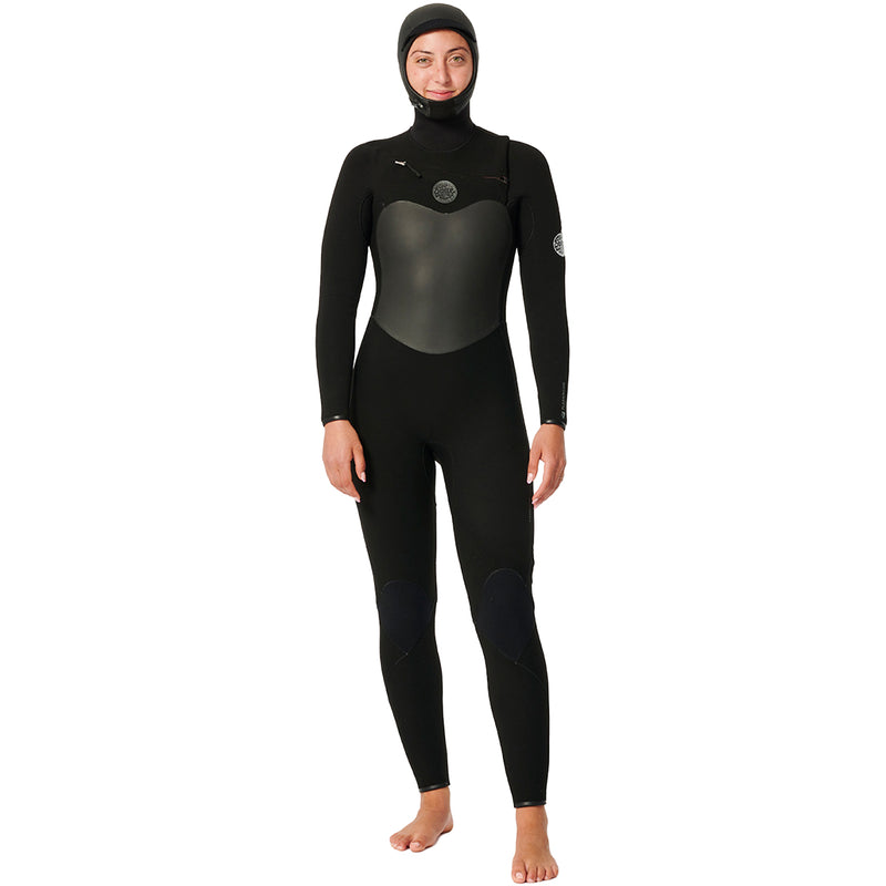 Load image into Gallery viewer, Rip Curl Women's Flashbomb 5/4 Hooded Chest-Zip Wetsuit