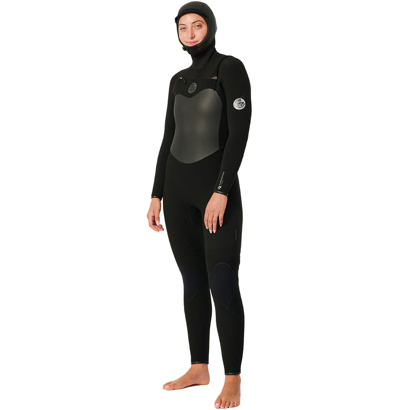 Load image into Gallery viewer, Rip Curl Women's Flashbomb 5/4 Hooded Chest-Zip Wetsuit
