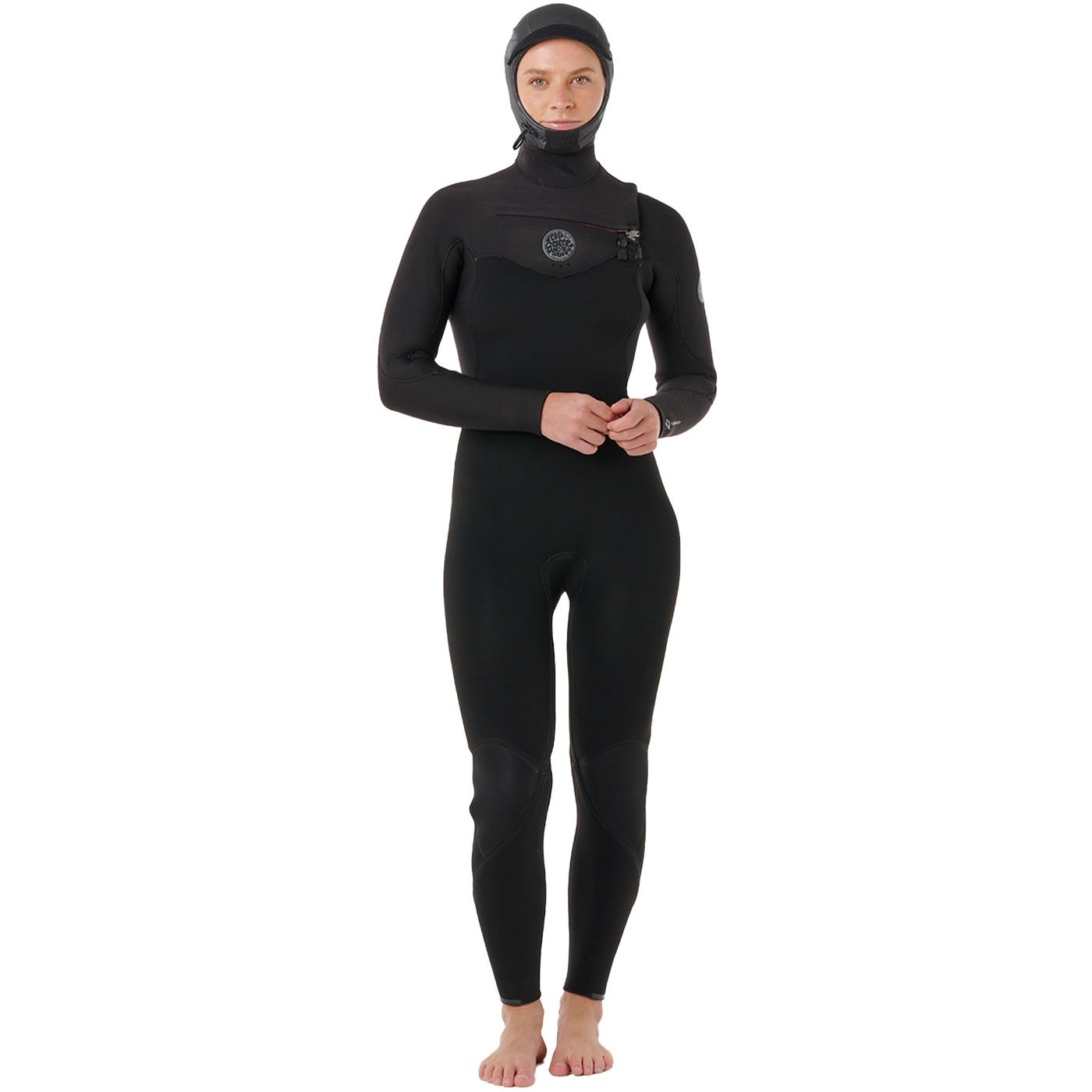 Rip Curl 6/4mmセミドライ E5 flash bom Rip Curl Women's Flashbomb 6/4 Hooded Chest-Zip Wetsuit