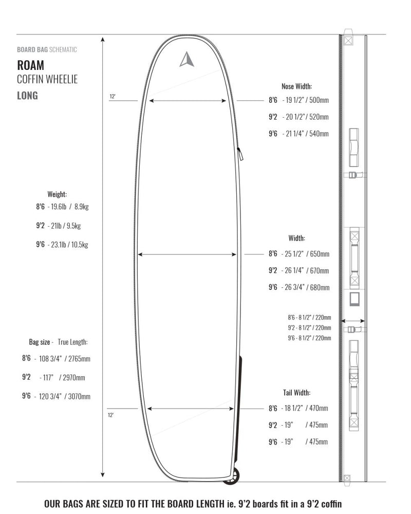 Load image into Gallery viewer, Roam Coffin Wheelie Travel Surfboard Bag