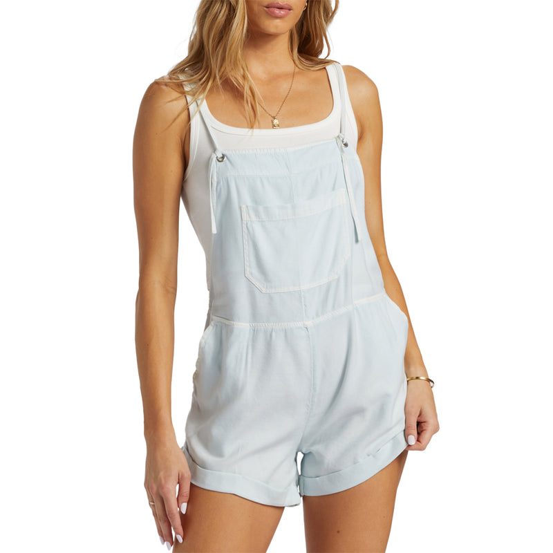 Load image into Gallery viewer, Billabong Women&#39;s Wild Pursuit Overall Romper Shorts
