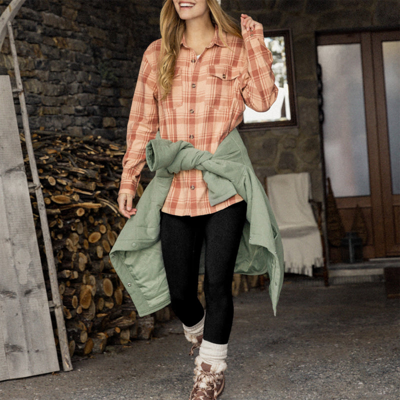 Load image into Gallery viewer, Roxy Women's Let It Go Long Sleeve Button-Up Flannel Shirt 11