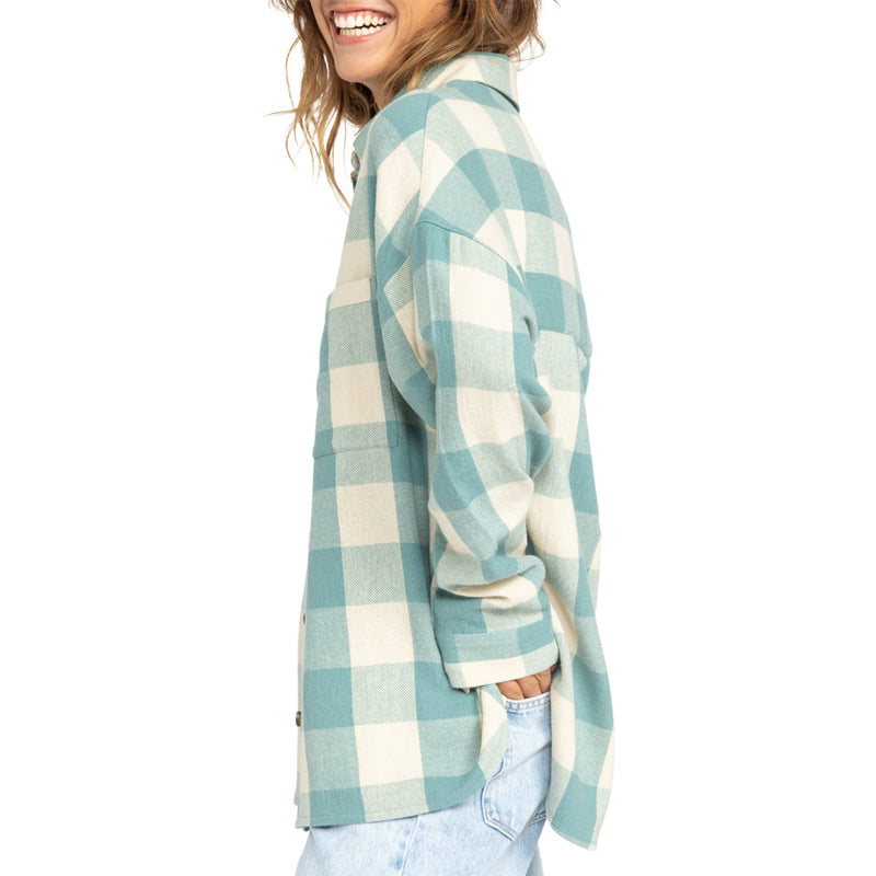 Load image into Gallery viewer, Roxy Women's Lets Get Away Long Sleeve Button-Up Shirt 2