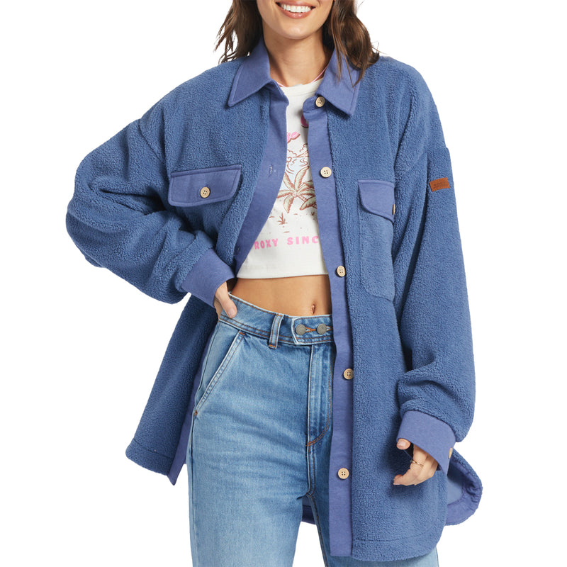 Load image into Gallery viewer, Roxy Women&#39;s Switch Up Sherpa Fleece Overshirt Jacket
