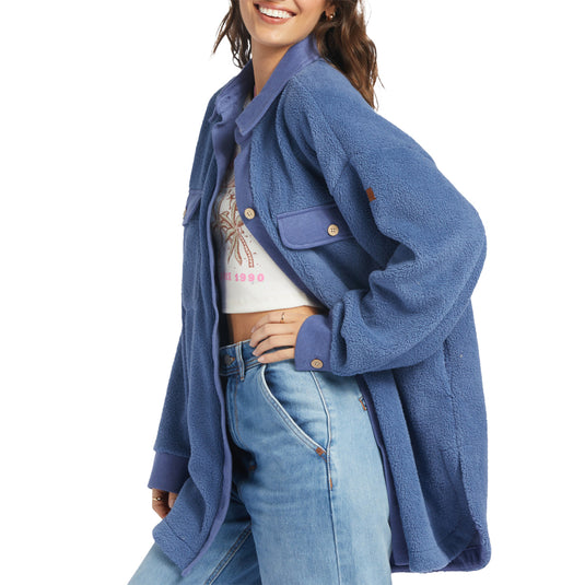 Roxy Women's Switch Up Sherpa Fleece Overshirt Jacket