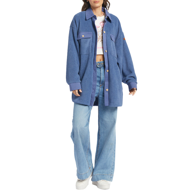Load image into Gallery viewer, Roxy Women&#39;s Switch Up Sherpa Fleece Overshirt Jacket
