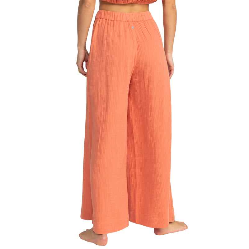 Load image into Gallery viewer, Roxy Women's Golden Tropic Wide Leg Beach Pants 3