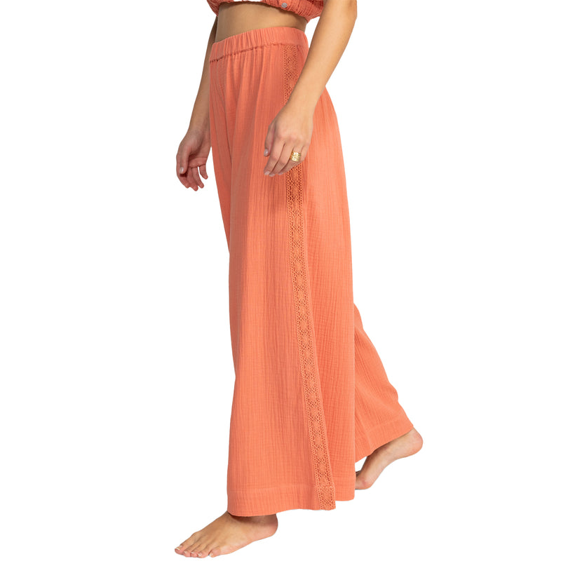 Load image into Gallery viewer, Roxy Women's Golden Tropic Wide Leg Beach Pants 2