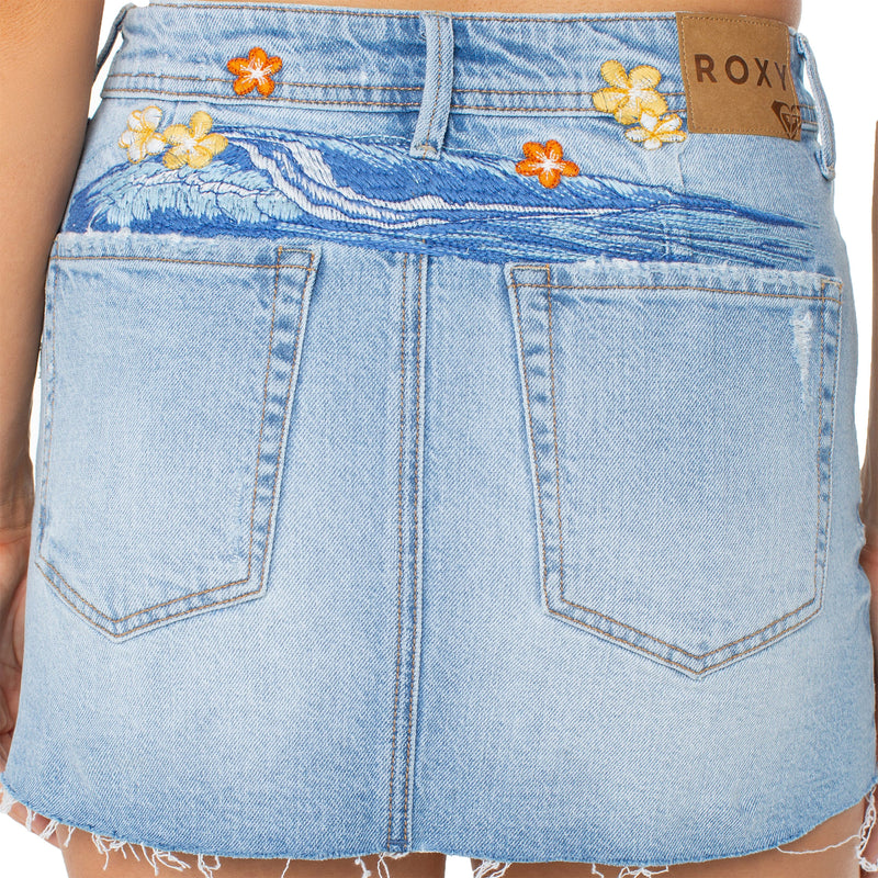 Load image into Gallery viewer, Roxy Women's Golden Wave Embroidery Skirt