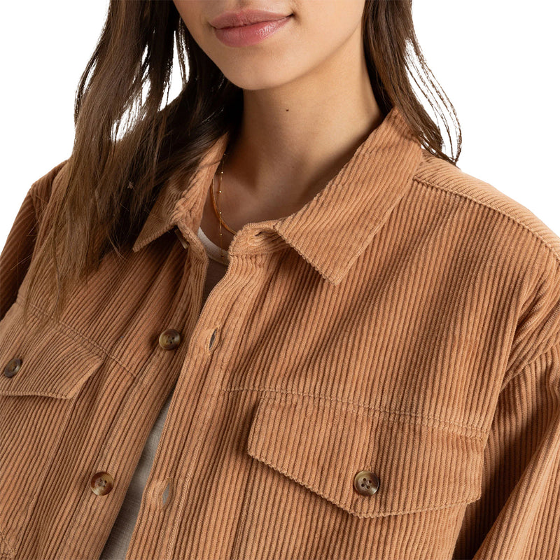 Load image into Gallery viewer, Roxy Women's Let It Go Corduroy Long Sleeve Button-Up Shirt