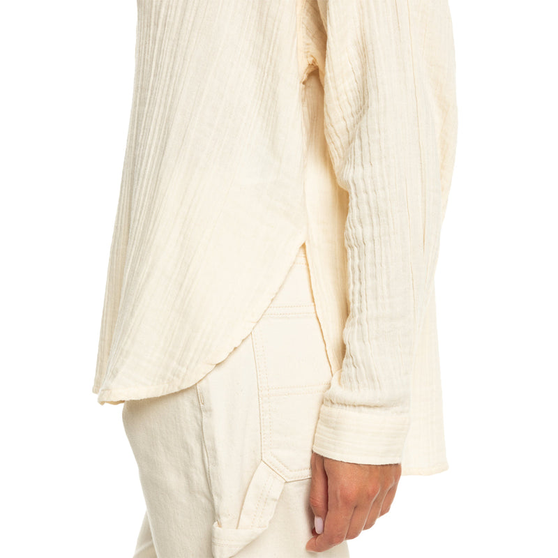 Load image into Gallery viewer, Roxy Women's Morning Time Long Sleeve Button-Up Shirt