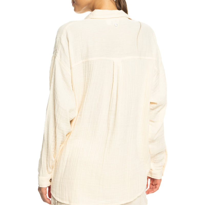 Load image into Gallery viewer, Roxy Women's Morning Time Long Sleeve Button-Up Shirt
