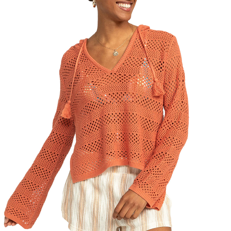 Load image into Gallery viewer, Roxy Women's After Beach Break II Hooded V-Neck Sweater