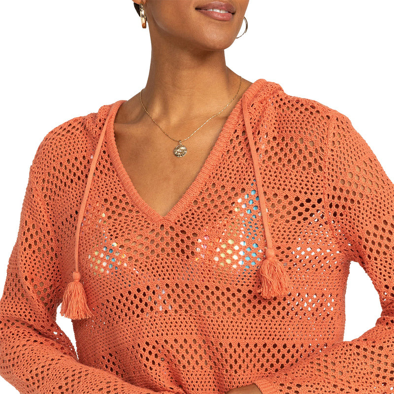 Load image into Gallery viewer, Roxy Women's After Beach Break II Hooded V-Neck Sweater