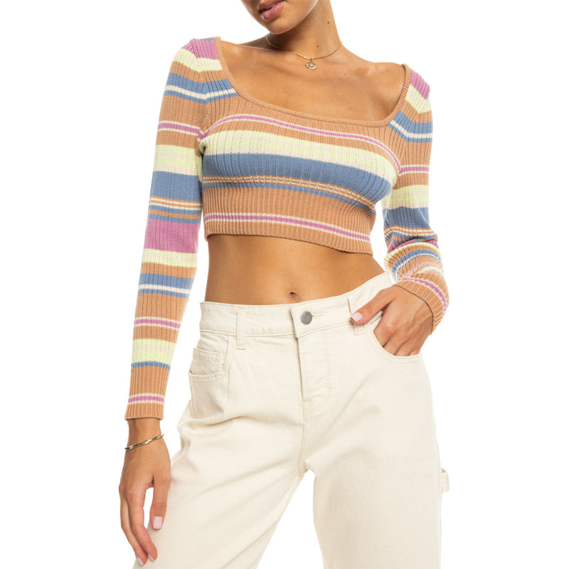Load image into Gallery viewer, Roxy Women's Sunshine Day Crop Top Sweater