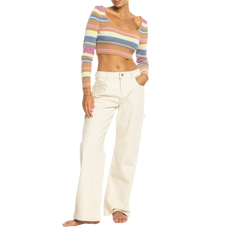 Load image into Gallery viewer, Roxy Women's Sunshine Day Crop Top Sweater