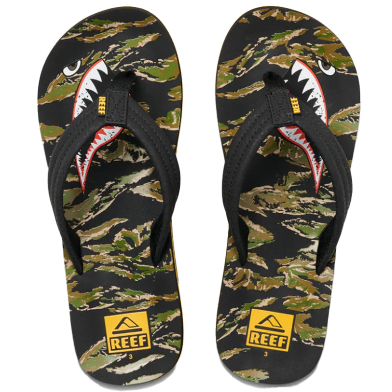 Load image into Gallery viewer, REEF Youth Kids Ahi Sandals - Tiger Shark