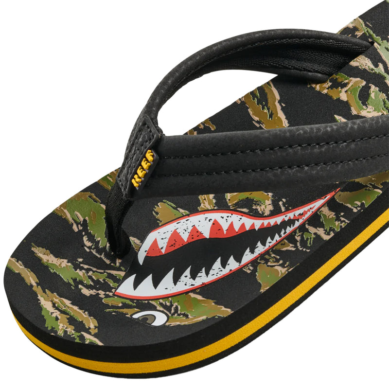 Load image into Gallery viewer, REEF Youth Kids Ahi Sandals - Tiger Shark